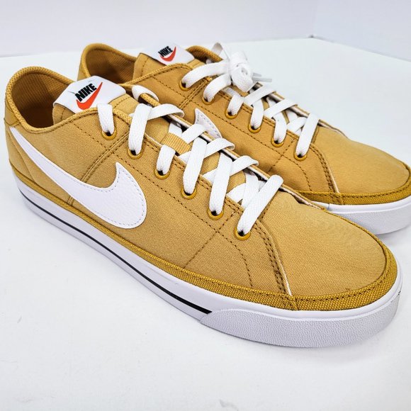 Nike Court Legacy CNVS Men's Sneaker Shoe Limited Edition Sport Gold CW6539-700 - Picture 4 of 9